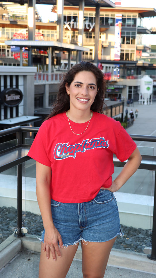 Cropped Choplanta Tee - Red